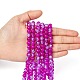 Spray Painted Crackle Glass Beads Strands CCG-Q002-8mm-09-4
