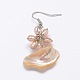 Pearl Shell Dangle Earrings EJEW-E144-E46-01-3