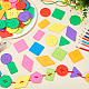 CRASPIRE 130PCS Big Bright Buttons Large Plastic Geometrical Shape Polyester Rope Vivid Colors Mixed for Crochet Knitting Arts and Crafts Projects Hand Made Gifts Sorting DIY AJEW-WH0033-65-4