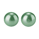 10ミリメートル約100個のガラスパールビーズ緑色の小さなサテンの光沢のあるラウンドビーズジュエリーのための10つのボックスに  グリーン  0.7~1.1mm  穴：100mm  約[1]個/箱 HY-PH0001-10mm-074-3