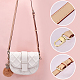 CHGCRAFT 2Pcs 2 Style Faux Fur Ball Pom Pom Keychains and Microfiber Leather Bag Strap FIND-CA0004-16-3