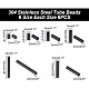 ARRICRAFT 36Pcs 6 Styles 304 Stainless Steel Tube Beads STAS-AR0001-65-2