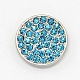 Platinum Eco-Friendly Zinc Alloy Grade A Rhinestone Flat Round Jewelry Snap Buttons SNAP-M052-M-FF-2
