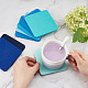 CRASPIRE Felt Coasters Drinks Coasters Non Slip Absorbent Coasters Washable Cup Mats Coaster Sets with Matching Felt Coaster Holders for Drinks DIY-CP0008-34-3