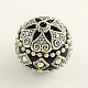 Round Handmade Rhinestone Indonesia Beads IPDL-Q036-19E-1