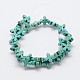 Teints turquoise synthétique croix perles brin G-P083-86-2