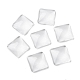 Claires cabochons carrés de verre transparents X-GGLA-A001-15mm-4