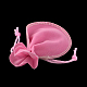 ベルベットのバッグ  ひょうたん形の巾着ジュエリーポーチ  ショッキングピンク  9x7cm TP-S003-3-2