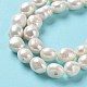 Fili di perle di perle d'acqua dolce coltivate naturali PEAR-Z002-04-4