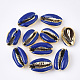 Electroplated Cowrie Shell Beads SSHEL-T008-11G-01-1