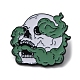 Broschennadeln mit rauchigem Totenkopf aus Halloween-Legierung JEWB-R021-03A-1