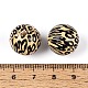 Круглые бусины из АБС-пластика с леопардовым принтом&nbsp;SACR-T017-75A-01-3