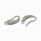 Brass Micro Pave Cubic Zirconia Earring Hooks ZIRC-L079-01P-2