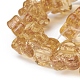 Abalorios de cristal de murano de arena de oro hecho a mano hilos X-LAMP-I021-01I-3