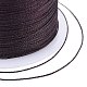 ポリエステル編組メタリック糸  DIYの編みこみのブレスレット作りと刺繡のために  ココナッツブラウン  0.4mm  6プライ  約54.68ヤード（50m）/ロール OCOR-I007-B-43-3