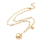 304 collier pendentif coeur en acier inoxydable pour femme NJEW-G018-10G-2