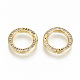 Brass Micro Pave Clear Cubic Zirconia Twister Clasps ZIRC-S067-119-NF-1