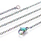 Ионное покрытие (ip) 304 ожерелья с крестообразной цепью из нержавеющей стали NJEW-F262-03-B-2