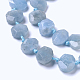 Chapelets de perles en aigue-marine naturelle G-F568-280-3