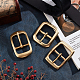 GORGECRAFT 2.32x 2.74 Inch Metal Roller Buckles Light Gold Multi-Purpose Single Prong Square Brass Buckles for Men Women Belts Bags Ring Hand Keychains Dog Leash Home DIY Leather Crafts Hardware DIY-WH0304-140A-5