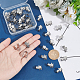 UNICRAFTALE 50pcs Stainless Steel Snap on Bails Pinch Bails with Star Shape 15x11mm Snap on Bails Pendant Connectors for Jewlery Making STAS-UN0040-23-3