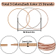 Sunnyclue 45 Uds. Conjunto de pulseras elásticas con cadenas de resorte minimalistas de 3 colores TWIR-SC0001-02-2