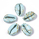 Perles de coquille de cauris naturelles peintes à la bombe SSHEL-R047-03-A04-2