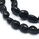 Natürliche schwarze Turmalin Perlen Stränge G-L550A-03-2