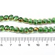 Half Plated Electroplate Transparent Glass Beads Strands EGLA-E060-02A-HP02-4