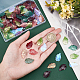 HOBBIESAY 120Pcs Clear Glass Leaf Pendants Randomly Mixed Color Transparent Leaves Charms with Loop Crystal Colorful Frosted Loose Flat Leaf Beads for DIY Earring Bracelet Making Hole 1.5mm GLAA-HY0001-01-3
