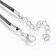 Waxed Cord Pendant Necklaces NJEW-G296-10AS-4