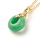 Rondelle set di gioielli con perle di giada naturale della Malesia SJEW-JS01237-5