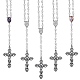 5 collar de cuentas de rosario. NJEW-SW00017-1