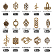 Arricraft 120 pz 15 stili di ciondoli connettore in lega di stile tibetano FIND-AR0001-91-2
