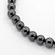 Trendy Unisex Grade A Magnetic Synthetic Hematite Round Beaded Necklaces X-NJEW-Mo14-8mm-01-2