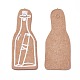 紙ギフトタグ  hange tags  美術工芸用  ジュートより糸付き  海流瓶  バリーウッド  50x19x0.5mm  50個/セット CDIS-L004-O01-2