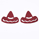 ハロウィンオーナメントアクセサリー  ポリ塩化ビニールのプラスチック製のスパンコール/スパンコールビーズ  魔女の帽子  暗赤色  14~17x6.5~18x0.2mm  約10000個/500g PVC-R022-003-3