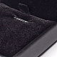 正方形の模造革のネックレスボックス  ブラック  8.3x7x3.7cm LBOX-F001-01-4