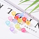 Mixed Transparent Frosted Acrylic Tulip Flower Bead Caps X-FACR-R017-M-5