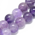 Natürlichen Amethyst Perlen Stränge, Runde, 6.5 mm, Bohrung: 0.8 mm, ca. 28 Stk. / Strang, 6.8 Zoll (17.5 cm)