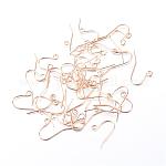 Iron Earring Hooks, Ear Wire, with Horizontal Loop, Light Gold, 19x16mm, Hole: 2mm, 22 Gauge, Pin: 0.6mm