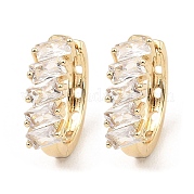 Серьги-кольца из латуни с микропаве из кубического циркония EJEW-D078-24KCG