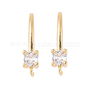 Стойки обшивки латунь кубический цирконий серьги крючки KK-S374-05G-07