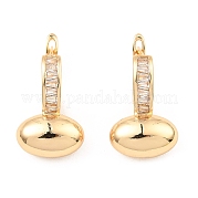 Серьги-кольца из латуни с цирконием EJEW-G362-03KCG