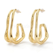 Серьги-кольца из латуни EJEW-A056-16G