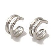 Серьги-клипсы из латуни с гальваническим покрытием EJEW-R162-26P-01