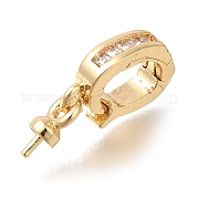 Латунный микро-паве кубический кубик циркония жемчужина KK-K389-141G