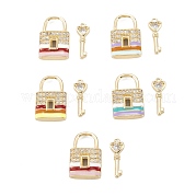 Латунные микропаве прозрачные подвески с фианитом KK-K255-19G
