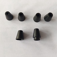 Plastic Ear Nuts, Earring Backs, Clear, 3x3mm, Hole: 0.3mm, about