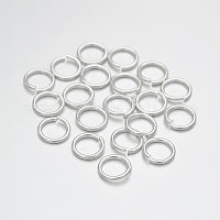 Pandahall 50pcs 925 Sterling Silver Soldered Closed Loop Jump Rings Round  Jump Rings Wire Connector for Jewelry Making Keychains Charm 4x0.7mm